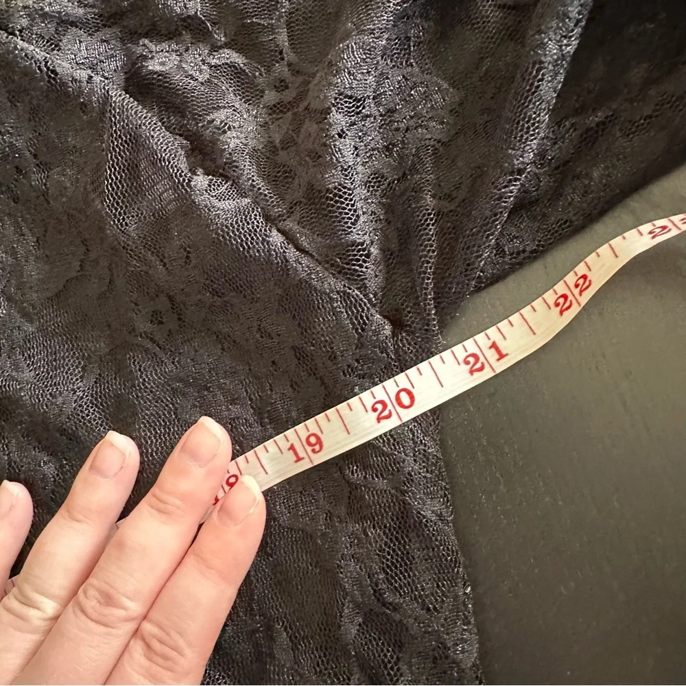 Vintage Ethos Duster Black Lace Floral Whimsigoth Goth Fairy Mesh Flare Sleeve - Picture 12 of 15